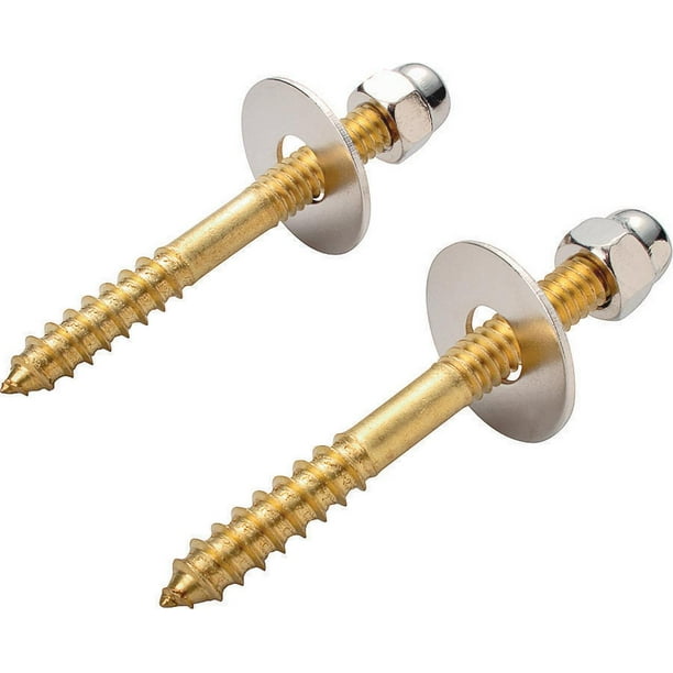 Worldwide Sourcing Toilet Screw Set, Solid Brass