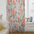 thumbnail image 6 of Red Rose Sheer Curtains 84 Inches Long, Farmhouse Romantic Botanical Floral Vines Light Filering Curtains, Breathable Simi Curtain Privacy Drapes for Living Room Bedroom Lightweight Window Treatment, 6 of 9