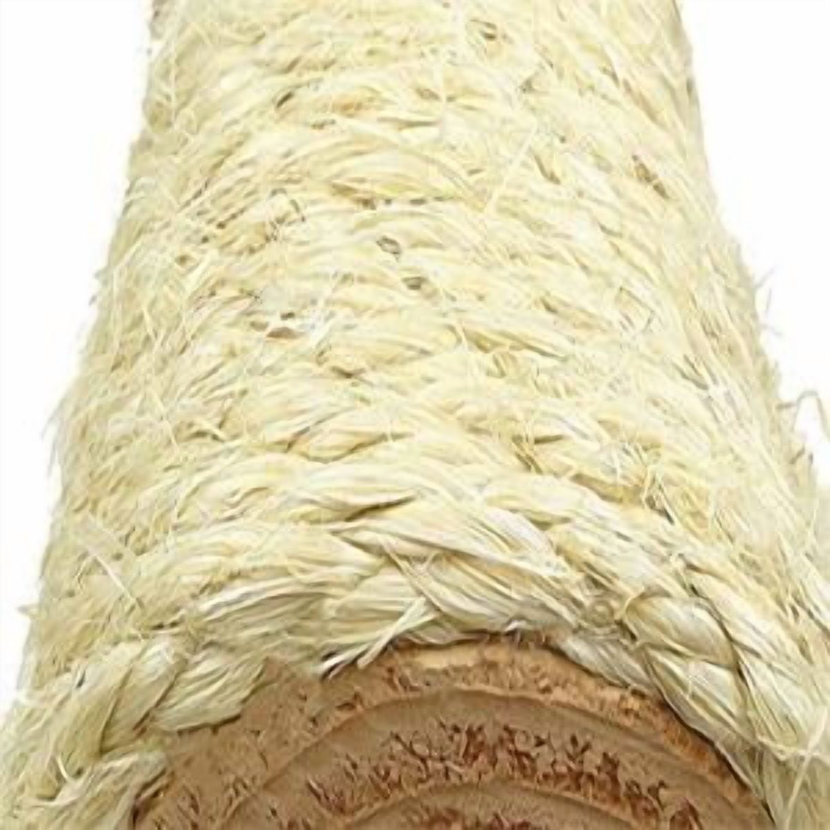 Cat Window Perch for Large Cats, Sturdy Wooden Cat Shelf with Carpet and Sisal Rope, Indoor Cat Furniture for Multiple Cats, Beige