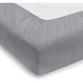 thumbnail image 1 of Fitted Sheet 35cm 100% Ian 250 Thread Count Fitted Sheet For Ress (grey, 180x200), 1 of 5
