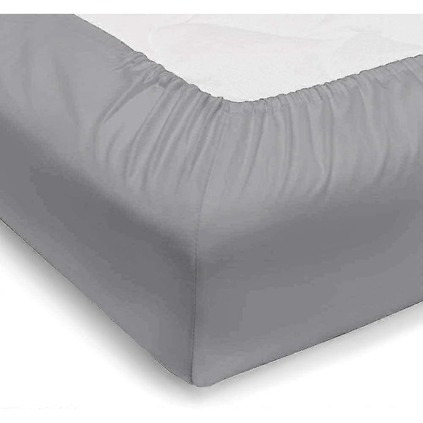Fitted Sheet 35cm 100% Ian 250 Thread Count Fitted Sheet For Ress (grey, 180x200)