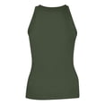 thumbnail image 4 of Womens Tank Tops High Neck Sleeveless Ribbed Tank Casual Basic Thick Strap Slim Fitted Shirts, 4 of 5