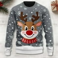 thumbnail image 2 of JIKNTTR Mens Christmas Sweater Christmas Reindeer Print Knit Turtleneck Pullover Cozy & Stylish Holiday Sweater Soft Knitted Sweaters, 2 of 4