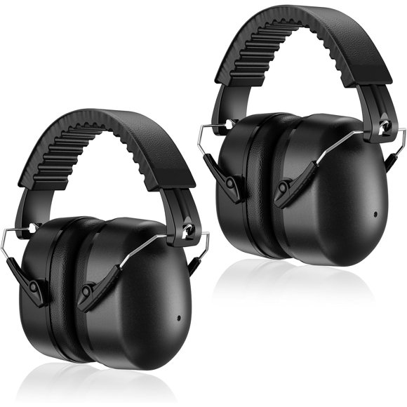 EcoNesxp Noise Cancelling Headphones for Adults Children Autism Suitable for Work Shooting Mowing 2 Pack Noise Cancelling Earmuffs Black