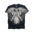 thumbnail image 1 of Y2K Style Streetwear Tee Gothic Skull Cross Print Trendy Graphic Summer T shirts Front and back printing, 1 of 6