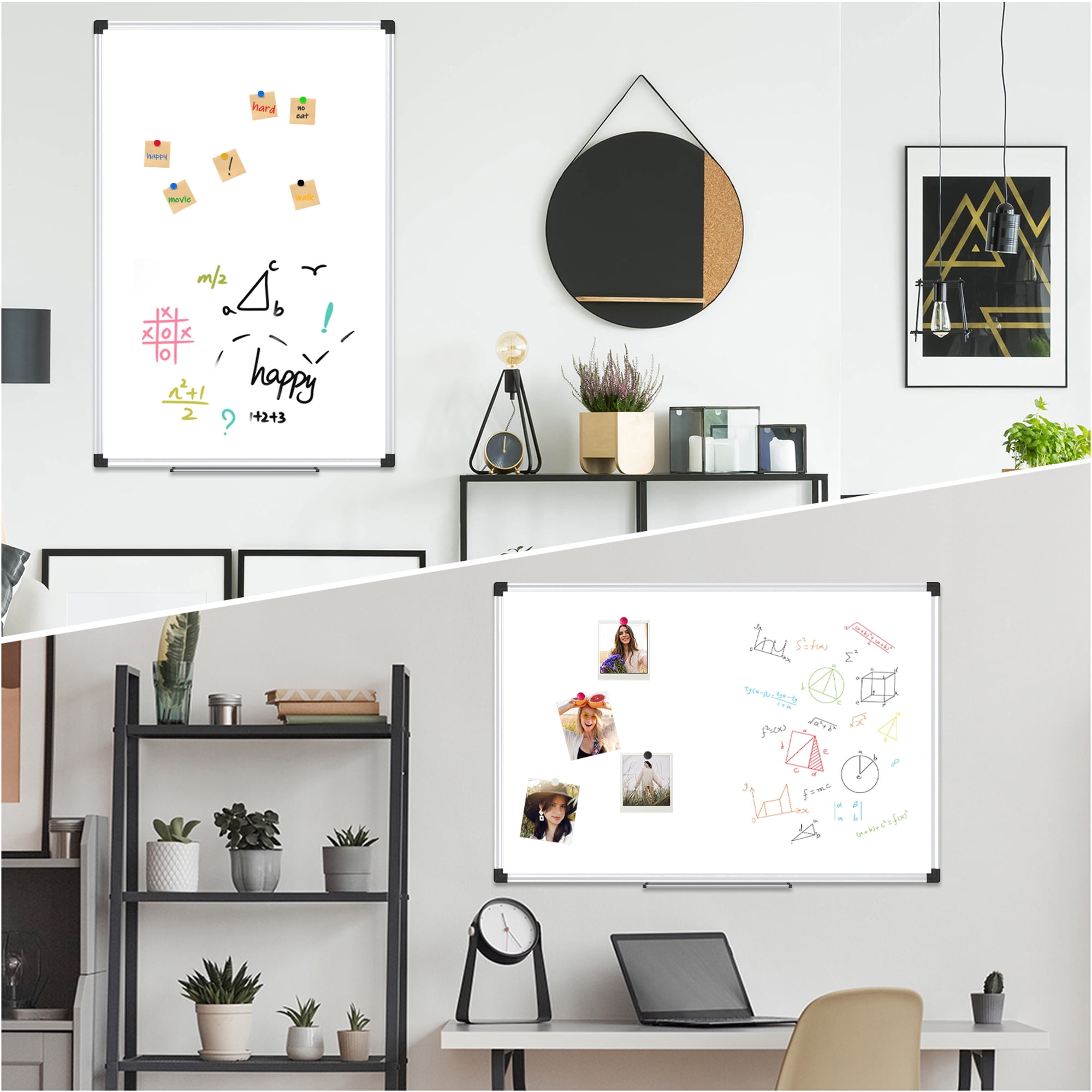 JILoffice Large Magnetic White Board, Dry Erase Board 60 x 40 Inch, Black  Aluminum Frame Wall Mounted Board for Office Home and School - Yahoo  Shopping
