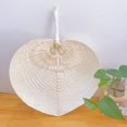 thumbnail image 6 of Pebbuoy Bamboo Hand Fans Natural Handmade Weaving Fans Lightweight Palm Leaf Fan Children And Adults Handheld Fan with 2 Size for Summer Cooling Down, 6 of 6