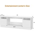thumbnail image 2 of TV Stand with Storage Plac for TV Up to 55 Inche, Modern Entertainment Center with Storage Cabinet, Fits into 36'' Electric Fireplace, White (Not Include Fireplace), 2 of 9
