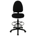 thumbnail image 5 of Flash Furniture Lenora Mid-Back Black Fabric Multifunction Ergonomic Drafting Chair with Adjustable Lumbar Support, 5 of 5