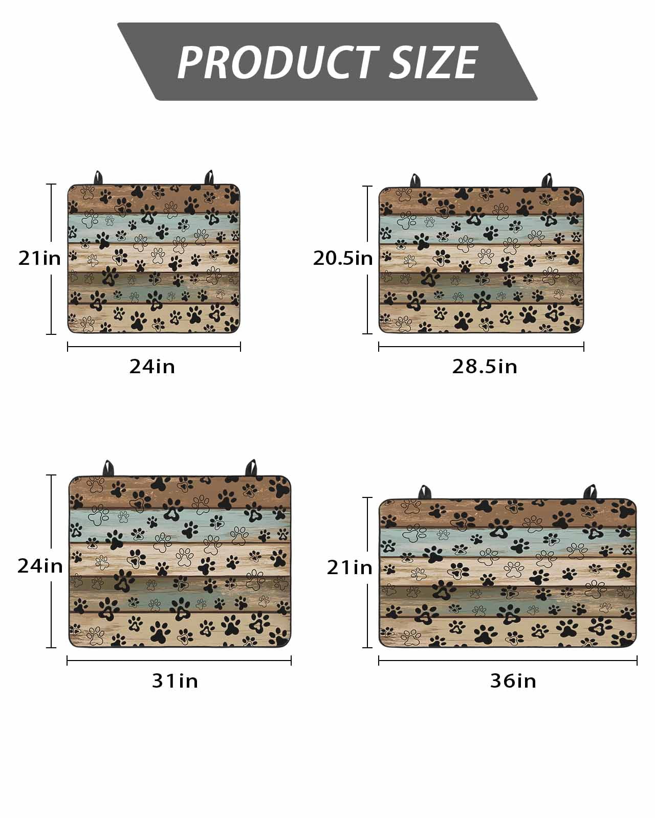 Stove Top Covers for Electric Stove, Black Paw Print Glass Stovetop Cover Protector, Farmhouse Vintage Shabby Wood Grain Induction Cooktop Protector Oven Mat for Kitchen Countertop 24"x21"