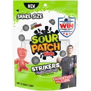 SOUR PATCH KIDS Strikers Black Raspberry Soft & Chewy Gummy Candy, Share Size, 10.22 oz