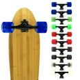 thumbnail image 4 of Victory Jump Longboard Skateboard Trucks and Wheels Set, Skateboard Accessories, Skateboard Trucks 7 inch, Skateboard wheels 70mm, Skateboard Bearings (7 inch Black Truck w 70mm Gel Blue Wheels), 4 of 7