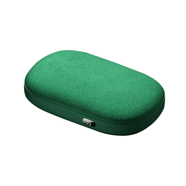 WDOplteas Calentador Manos USB 2 en 1 Banco Calentador Manos Con Pantalla Digital Reutilizable (Verde)