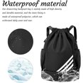 thumbnail image 4 of Fashion Sports Backpacks, Large Capacity Gym Bag, Drawstring Sports Bag, Football Bag, Adjustable Waterproof Sports Backpack with Ball Compartment Bottom Compartment for Women Men Junior (Black), 4 of 7