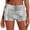 Silver, variant on Women's Cutout Sequin Shorts Solid Side Drawstring Mid Waist Shorts Party Sparkly Wear