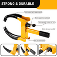 thumbnail image 3 of 2 Packs Heavy Duty Trailer Wheel Clamp, Yellow/Black Universal Security Tire Lock, Adjustable Anti Theft Lock for Trailers SUV Boats ATVs Motorcycles Golf Cart, 6 Alike Keys, 3 of 6