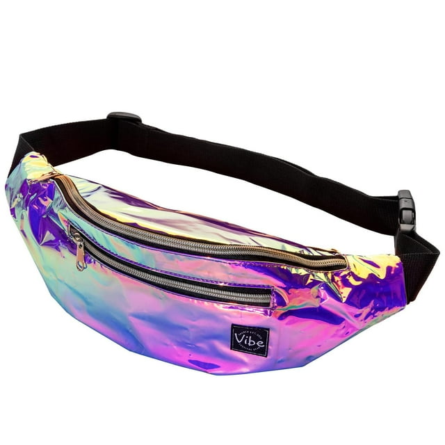 Riñonera Vibe Festival Gear Holográfica Morada para Hombre y Mujer