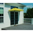 thumbnail image 3 of Outdoor Patio Table Set with Half-Canopy Umbrella - Java Color, 3 of 7