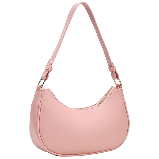 Bolso de hombro diario para mujer bolso informal con forma de media luna bolso de viaje versátil para niñas de PU