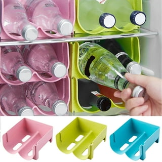 JUJOJB Water Bottle Organizer,16 Bottles Stackable Plastic Clear Water  Bottle Cup Holder, Wine Racks for Kitchen Pantry Organization and