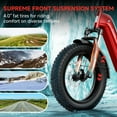 thumbnail image 6 of SISIGAD Electric Bike for Adults, 500W Peak 750W Battery Long Range, 20mph E Mountain Bike, 20"×4.0" Fat Tire Ebike, Electric Bicycle 48V/10.4AH UL2849, 6 of 7
