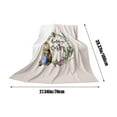 thumbnail image 3 of Bunny Bed Blanket Easter Theme Throw Blanket for Sofa Couch, Happy Easter Eggs Fleece Blanket Cute Pet Animals Flannel Blanket 39"x27.5" Greetings and Presents for Easter, 3 of 7