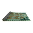thumbnail image 2 of Ahgly Company Indoor Square Persian Turquoise Blue Traditional Area Rugs, 8' Square, 2 of 4