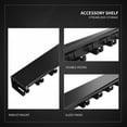 thumbnail image 6 of Floating Shelf With Hooks, 15 x 6.2 x 2 in Metal Wall Mount Shelf, Tonal Accessory Shelf, Home Gym Storage Organizer, Wall-Mounted with 7 Double Hooks, Black, 6 of 7