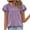 Purple-28, variant on Mittory Womens Summer Tops Crewneck Eyelet Ruffle Sleeve Blouses Casual Babydoll Shirts