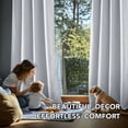 thumbnail image 4 of Deconovo Silver Printed Blackout Curtains - 2 Panels, Wave Dots Pattern, Grommet Top, 52"x63", Thermal Insulated Drapes for Bedroom & Living Room, Silver Gray, 4 of 10