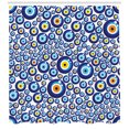 thumbnail image 3 of Ambesonne Evil Eye Shower Curtain, Turkish Traditional, 69"Wx75"L, Orange Yellow and Blue, 3 of 3