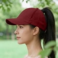 thumbnail image 4 of YiJuHui Half-Top Ponytail Baseball Cap for Women, Sun Protection UPF 50+ Hollow Out Visor Hat, Adjustable Breathable Mesh Sun Hat for Running, Hiking, Outdoor Sports, 4 of 5