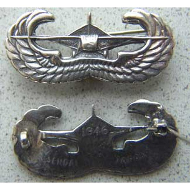 WWII US Glider Wing Badge Japan Sendai Sterling