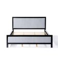 thumbnail image 6 of King Size Bed Frame with Soft Fluffy Headboard,Gray Upholstery & Black Solid Wood Frame,Noise-Free Slats,Easy to Assemble for Any Bedroom,Black+Gray, 6 of 7