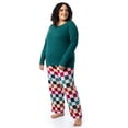 thumbnail image 2 of Fruit of the Loom Women's Beyond Soft Long Sleeve Top & Fleece Bottom Pajama Set, Sizes S-4X, 2 of 8