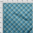 thumbnail image 3 of oneOone Georgette Viscose Medium Blue Fabric Check Diy Clothing Quilting Fabric Print Fabric By Yard 42 Inch Wide, 3 of 4