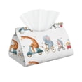 thumbnail image 2 of Lsque Animals in Transport Printed Long Tissue Box Cover Holder, Facial Paper Organizer Dispenser,Triangle with Bottom Belt, PVC Leather Decorative Organizer, 2 of 9