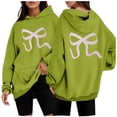 thumbnail image 1 of Chandail à Capuchon à Nœud pour Femme Surdimensionné à Manches Longues Chandail à Capuchon Vêtements de Sport Motif Chandail 2025 Chandails pour Femmes à Manches Longues Épais Chandails à Capuchon Surdimensionnés Femmes Chandail à Capuchon à Fermeture Éclair devant Femmes Chandails à Capuchon Taille Grand Femmes, 1 of 5