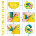 thumbnail image 3 of Muyoka Flotador de natación para bebés Flotador de piscina inflable para niños pequeños con dosel y soporte inferior para nadar más seguros Sombrilla Flotador submarino con volante para la edad de 16 Muyoka Hogar, 3 of 7