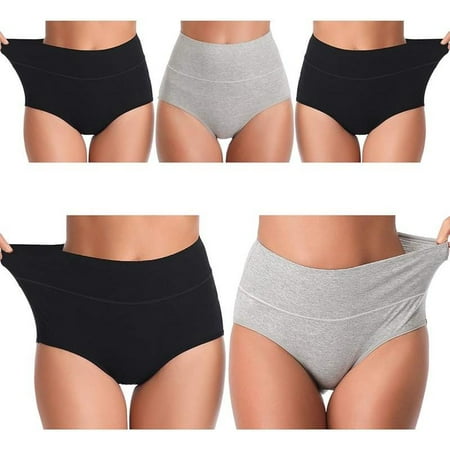 Womens Underwear Cotton High Waist Underwear for Women Full Coverage Soft Comfortable Briefs Panty Multipack