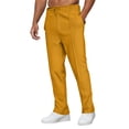 thumbnail image 5 of LWavelet Mens Houndstooth Pattern Pants Elastic Waist Slim Fit Casual Pants Orange L, 5 of 5