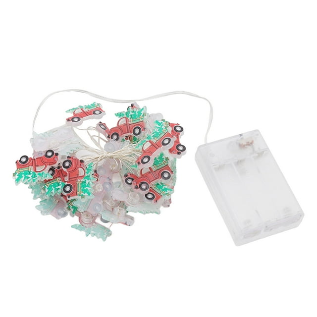 Cadena de luces navideñas, árbol de Navidad, camión de granja, decoración de camión de Navidad, árbol de Navidad, granja, camión, luces de cadena, estándares líderes en la industria Jadeshay A