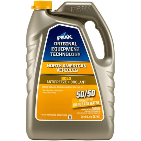 (3 pack) (3 Pack) PEAKÂ® ORIGINAL EQUIPMENT TECHNOLOGY Antifreeze + Coolant For North American Vehicles - Gold