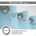 thumbnail image 4 of DONGPAI Linen Outdoor Sheer Curtains for Patio Waterproof 52 x 96inch Grommet Voile Drape, Blue, 1 Panel, 4 of 7