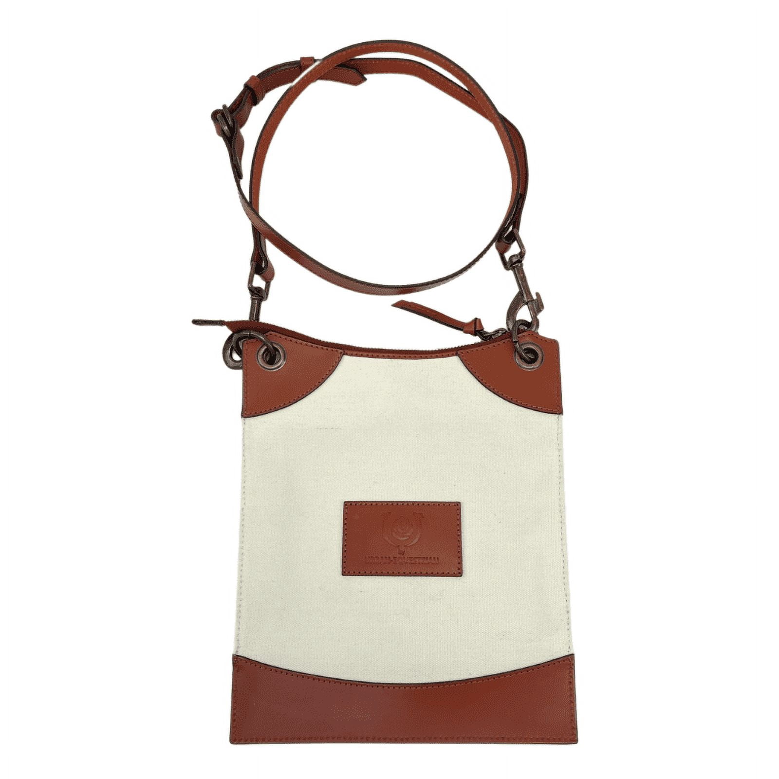 Kentucky Derby Women's Ivory Arch Crossbody Tote Bag Celebrating the 150th Running of the Kentucky Derby