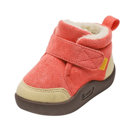 

fvwitlyh Gilrs Boots Baby Squeaky Shoes Boy Baby Shoes Toddler Boots Soft Bottom Toddler Shoes Plus Velvet Thick Non Slip Infant Boy Shoes Boots for Girls