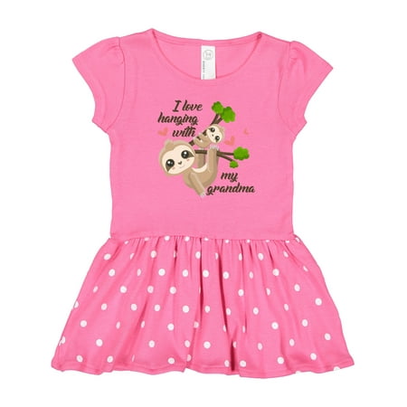 

Inktastic Hanging with My Grandma Gift Baby Girl Dress