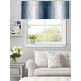 thumbnail image 4 of Modern Gradient Dark Blue Gray Valances for Windows,Kitchen Valance Rod Pocket Short Curtain, Ombre Abstract Art Valance Curtain Window Valances for Bedroom Bathroom Living Room 42x12in, 4 of 9
