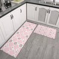 thumbnail image 2 of Pioneer Flower Floral Print Pattern Kitchen Rugs Sets Of 2, Anti Fatigue Non Slip Washable Floor Mats for Kitchen Sink Laundry, 17X30 Inch + 17X47 Inch, 2 of 6