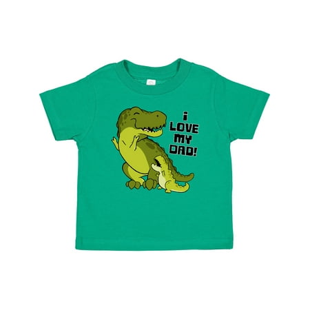

Inktastic I Love My Dad with Baby and Daddy Tyranasaurus Rex Gift Baby Boy or Baby Girl T-Shirt